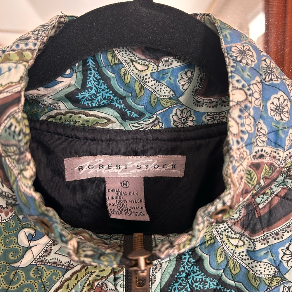 Vintage 80s Robert Stock Silk Quilted-Style Jacket
Windbreaker Bomber - Picture 4 of 6